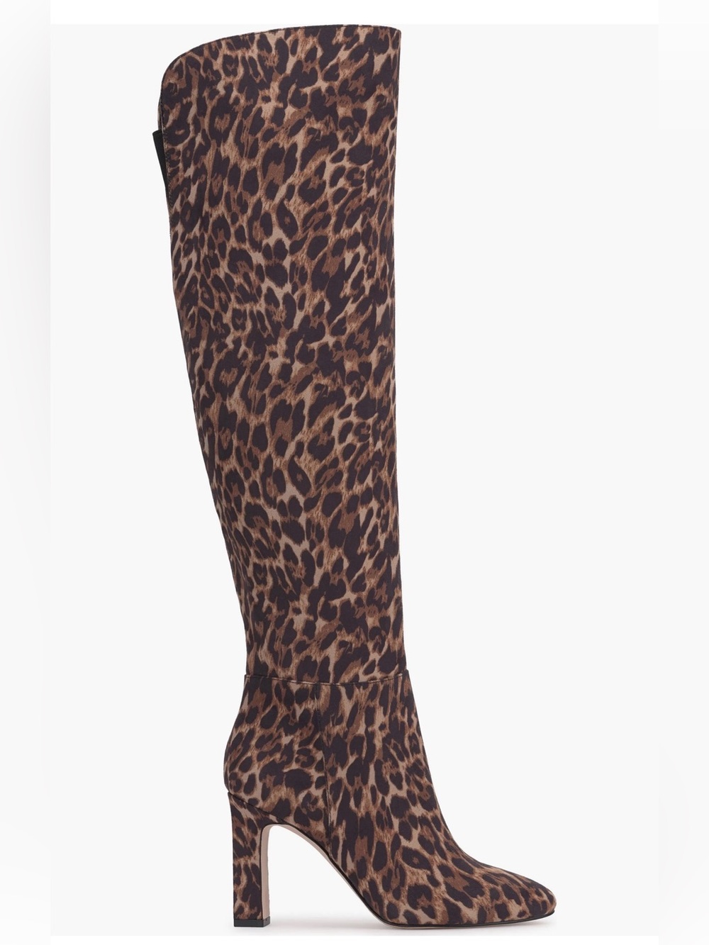 Jessica Simpson Leopard-Print Knee-High Boots in Brown and Black